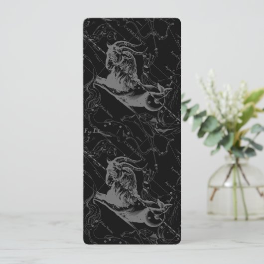 Capricorn Constellation Hevelius 1690 on Black (Staand voorkant)