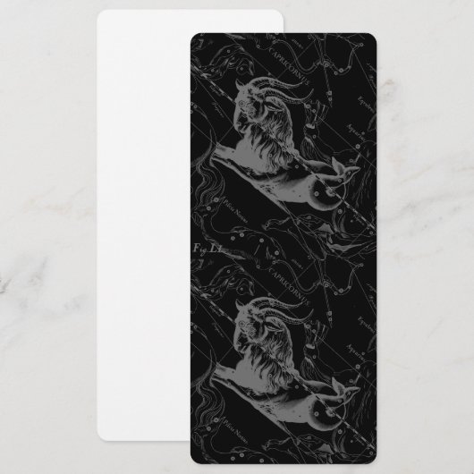 Capricorn Constellation Hevelius 1690 on Black (Voorkant / Achterkant)