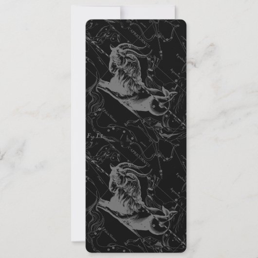 Capricorn Constellation Hevelius 1690 on Black (Voorkant)