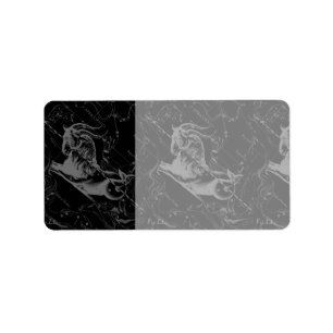 Capricorn Constellation Hevelius 1690 on Black Etiket