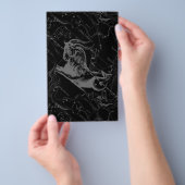 Capricorn Constellation Hevelius 1690 on Black Flyer (Hand)