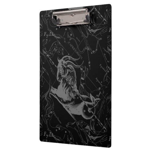 Capricorn Constellation Hevelius 1690 on Black Klembord (Links)