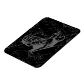 Capricorn Constellation Hevelius 1690 on Black Magneet (Linkerzijde)