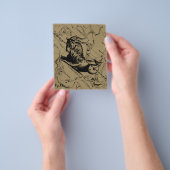 Capricorn Constellation Hevelius 1690 op Taupe Flyer (Hand)