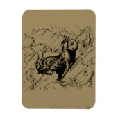 Capricorn Constellation Hevelius 1690 op Taupe Magneet (Verticaal)