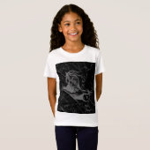 Capricorn Constellation Map Hevelius 1690 op zwart T-shirt (Voorkant volledig)