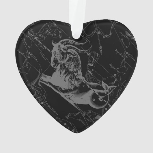 Capricorn Constellation Map Hevelius 1690 Ornament (achterkant)