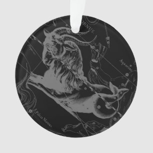 Capricorn Constellation Map  Hevelius 1690 Ornament