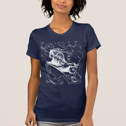 Capricorn Constellation Map Hevelius 1690 T-shirt (Voorkant)