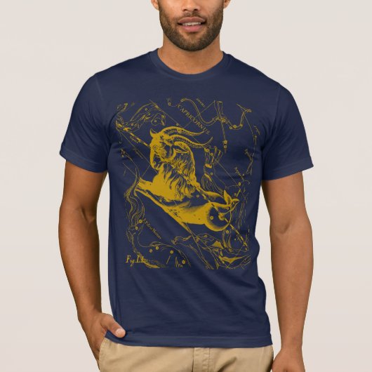 Capricorn Constellation Map Hevelius 1690 T-shirt (Voorkant)