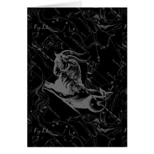 Capricorn Constellation Map Hevelius Engraving