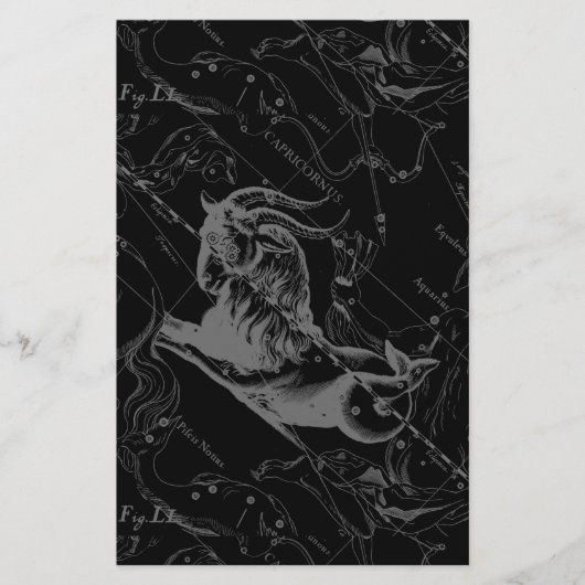 Capricorn Constellation Map Hevelius Engraving Briefpapier (Voorkant)