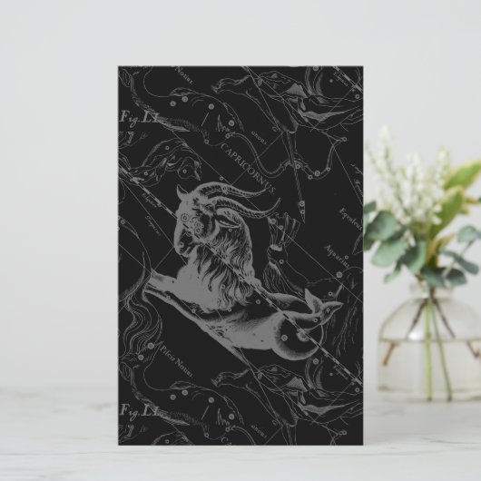 Capricorn Constellation Map Hevelius Engraving Briefpapier (Staand voorkant)