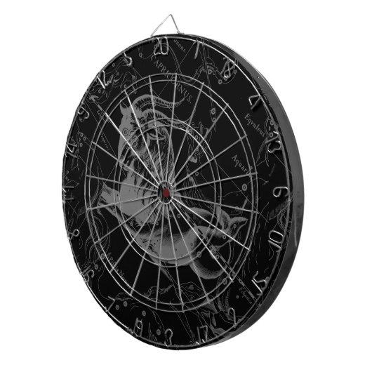 Capricorn Constellation Map Hevelius Engraving Dartbord (Voorkant Rechts)