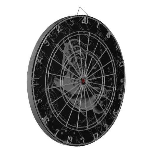 Capricorn Constellation Map Hevelius Engraving Dartbord (Voorkant Links)