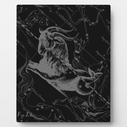 Capricorn Constellation Map Hevelius Engraving Fotoplaat (Voorkant)