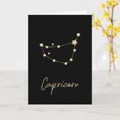 Capricorn Constellation Zodiac Kaart (Gele Bloem)