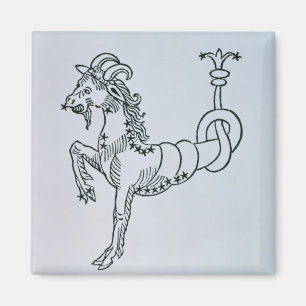 Capricorn (de geit) een illustratie uit de "Poe" Magneet