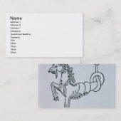 Capricorn (de geit) een illustratie uit de "Poe" Visitekaartje (Voorkant / Achterkant)