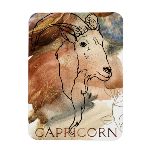 Capricorn de geit zodiaa astrologie verjaardag bla magneet (Verticaal)