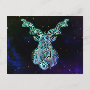 capricorn de geit zodiac briefkaart