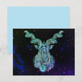 capricorn de geit zodiac briefkaart (Voorkant / Achterkant)