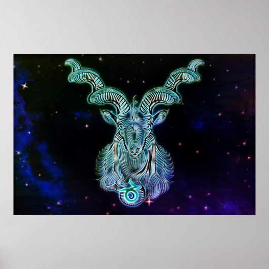 capricorn de geit zodiac poster (Voorkant)