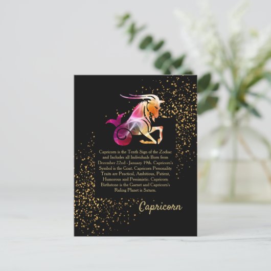 Capricorn de Goat Briefkaart (Staand voorkant)