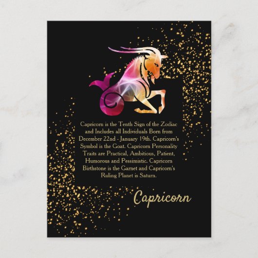 Capricorn de Goat Briefkaart (Voorkant)