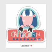 Capricorn de Goat Zodiac Contour Sticker (Vel)