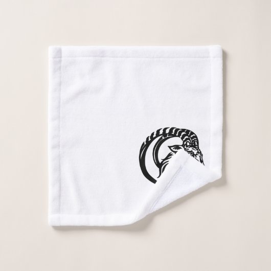 Capricorn de Zee Goat Zodiac Bad Handdoek (Wasdoekje)