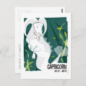 Capricorn de Zee Goat Zodiac Briefkaart (Voorkant / Achterkant)