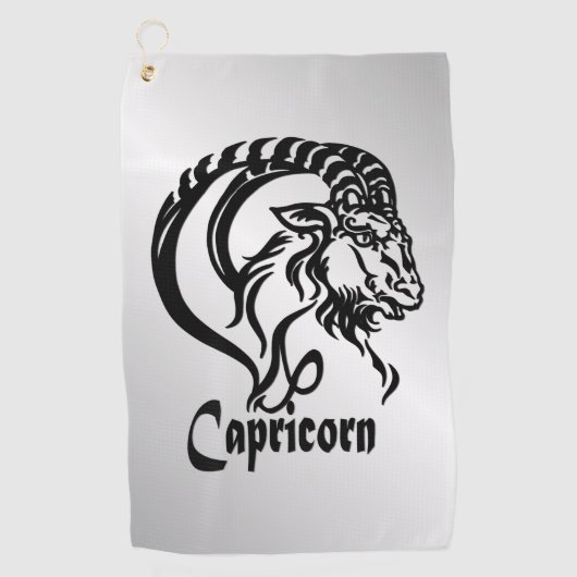 Capricorn de Zee Goat Zodiac Golfhanddoek (Voorkant)