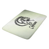 Capricorn de Zee Goat Zodiac Green Badmat (Gekanteld)