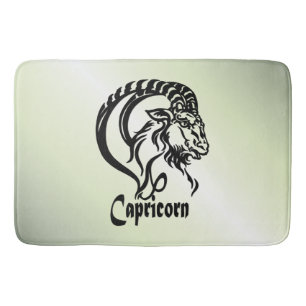 Capricorn de Zee Goat Zodiac Green Badmat