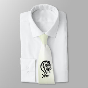 Capricorn de Zee Goat Zodiac Green Stropdas