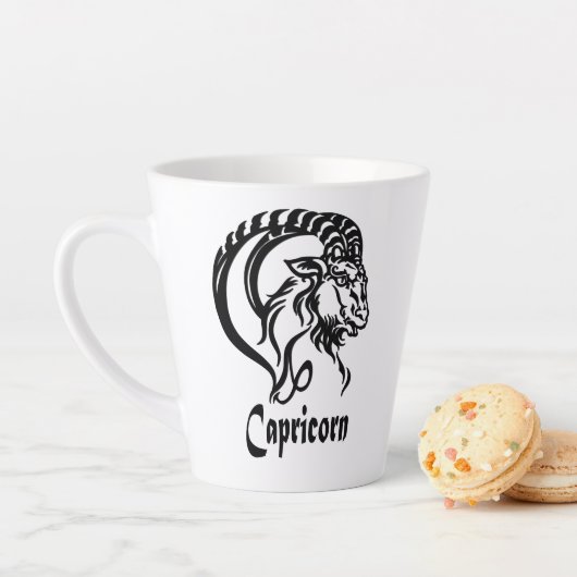 Capricorn de Zee Goat Zodiac Latte Mok (In situ)