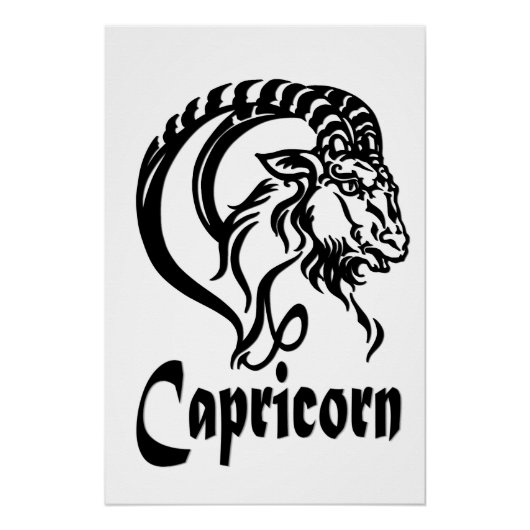 Capricorn de Zee Goat Zodiac Perfect Poster (Voorkant)