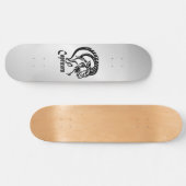 Capricorn de Zee Goat Zodiac Silver Persoonlijk Skateboard (Horizontaal)