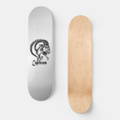 Capricorn de Zee Goat Zodiac Silver Persoonlijk Skateboard (Voorkant)