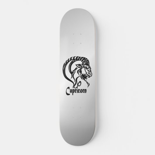 Capricorn de Zee Goat Zodiac Silver Persoonlijk Skateboard (Voorkant)