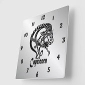 Capricorn de Zee Goat Zodiac Vierkante Klok (Hoek)