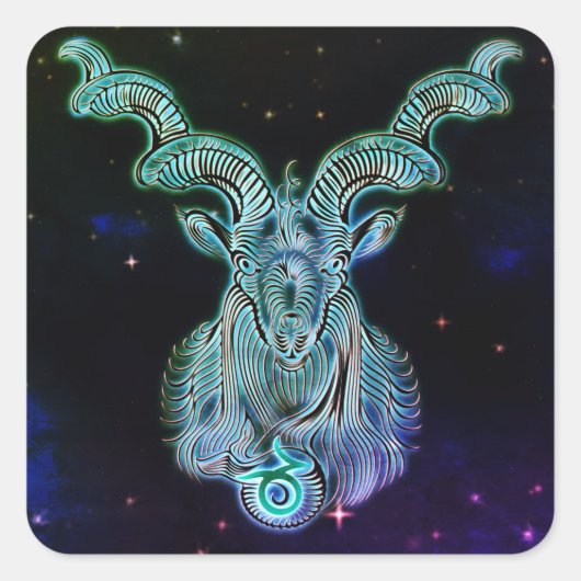 capricorn de zodiale geit stickers (Voorkant)
