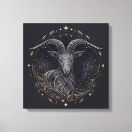 Capricorn-december 22-Januari 19 de Druk van het C Canvas Afdruk