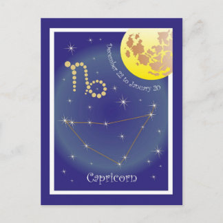 Capricorn December 22 to January 20 Postkarte Briefkaart