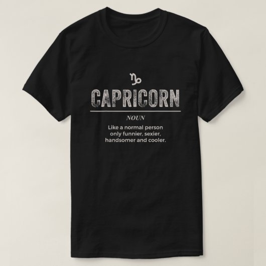 Capricorn Definition Apparel for Men Women Funny T-shirt (Design voorkant)