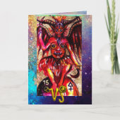 CAPRICORN, DEVIL, TAROT ASTROLOGY ZODIAC BIRTHDAY KAART (Voorkant)