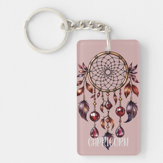 Capricorn Dreamcatcher Sleutelhanger (Voorkant)