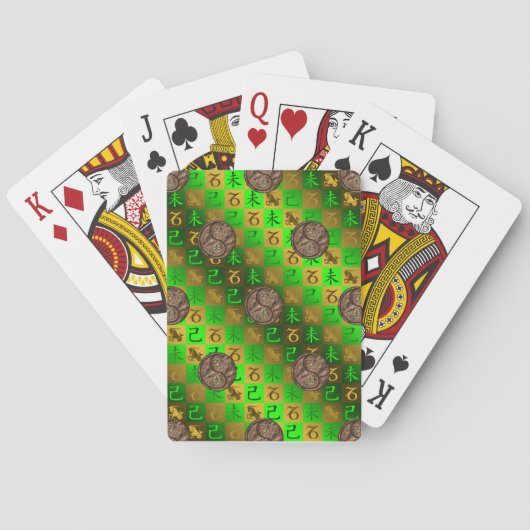 Capricorn & Earth Goat Pokerkaarten (Achterkant)