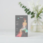 Capricorn en Crystal Ball Visitekaartje (Staand voorkant)